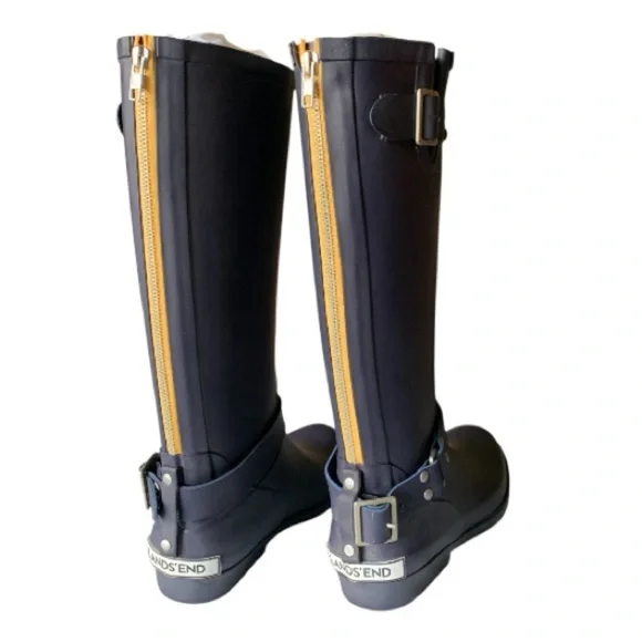 LANDSEND Women’s Tall Rain Boots, British Wellington or English Wellies Style - Picture 6 of 9